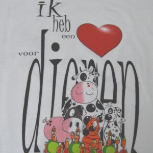 T-shirts "ik heb een hart voor dieren"