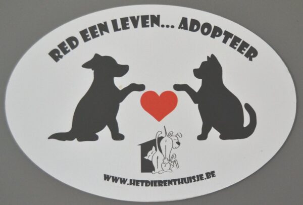 Magneetsticker "red een leven..."