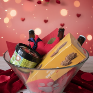 Valentijnschaal met lekkers