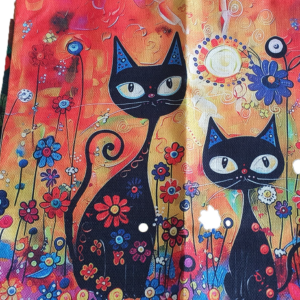 Kussenhoes 2 zwarte katten