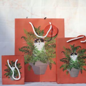 Cadeautas papier rood - Small