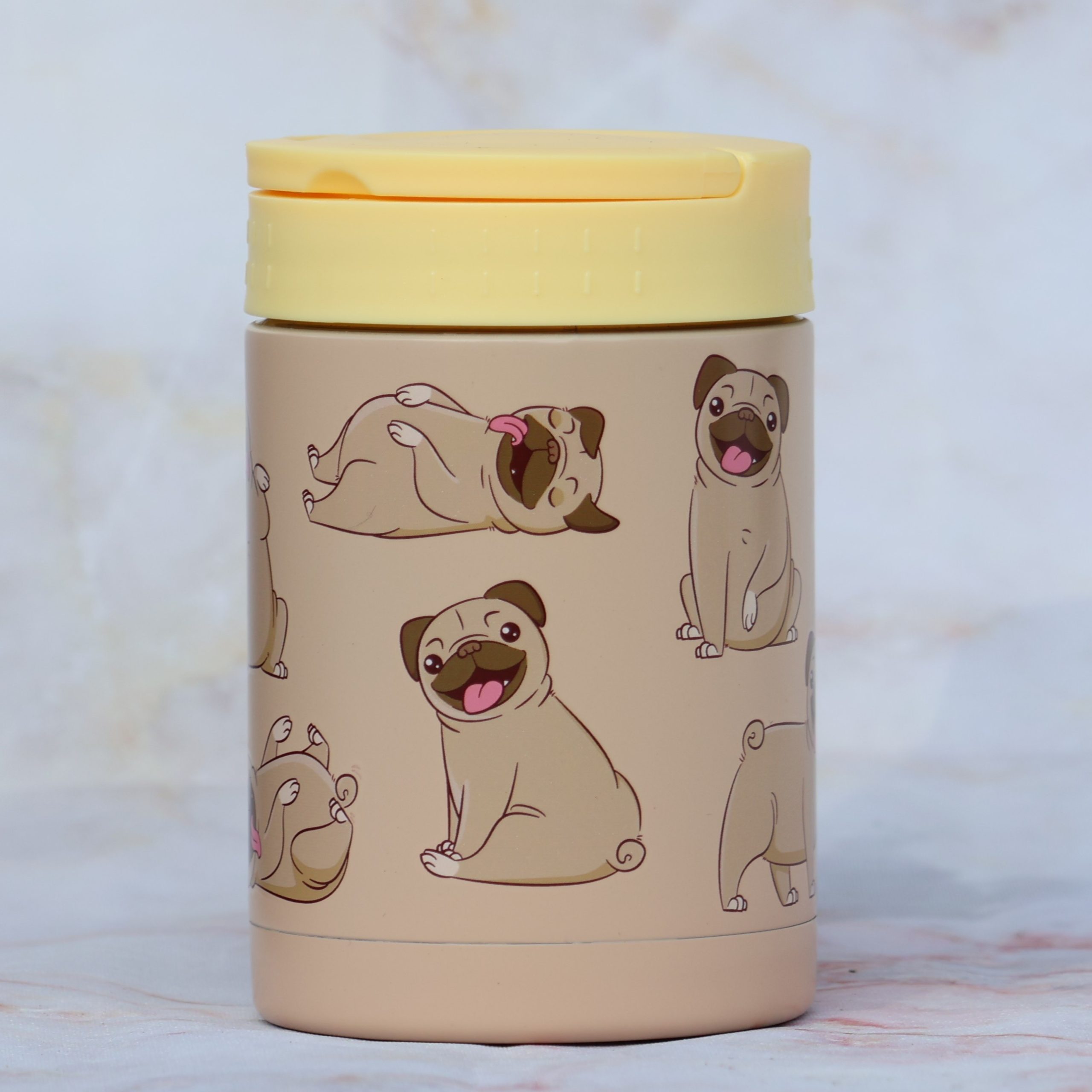 duurzame RVS thermos lunch Heet & Koud - Lunchpot - 500 ml - mopshond