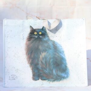 Duurzame shopper tas - zwarte kat - Kim Haskins