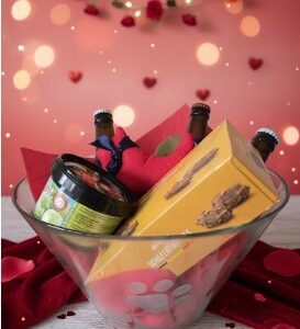 Valentijnbowl met lekkers