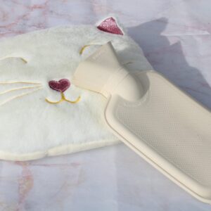 Warmwaterkruik pluche hoes kat