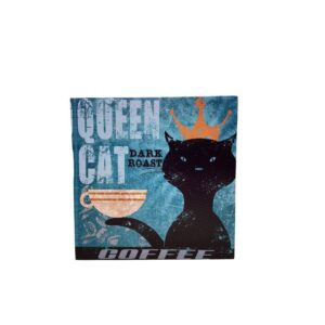 Decoratie Blauw Zwarte kat