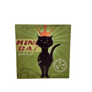 Decoratie zwarte kat groen